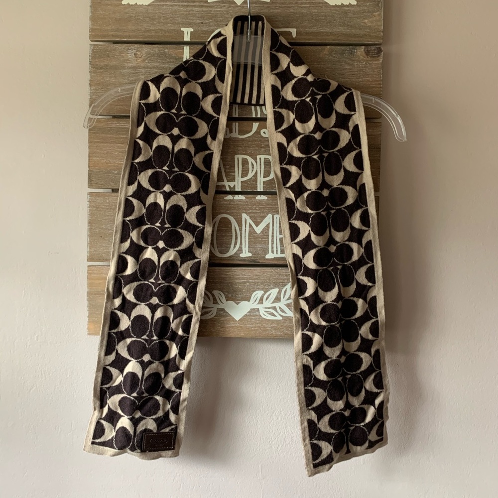 🌟COACH 100% MERINO WOOL SCARF 🧣